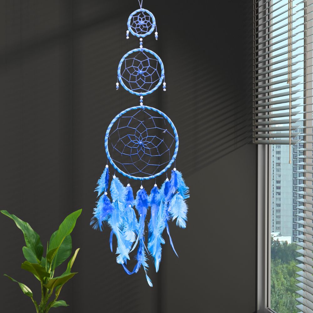 Dreamcatcher Blue Dream Catcher NEW Hand Crafted Gift Bedroom Decoration