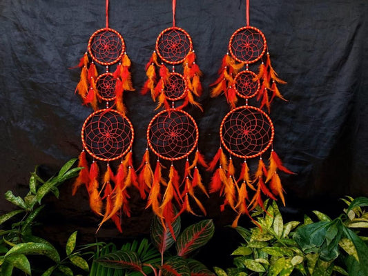 Dreamcatcher Orange Dream Catcher NEW Hand Crafted Gift Bedroom Decoration