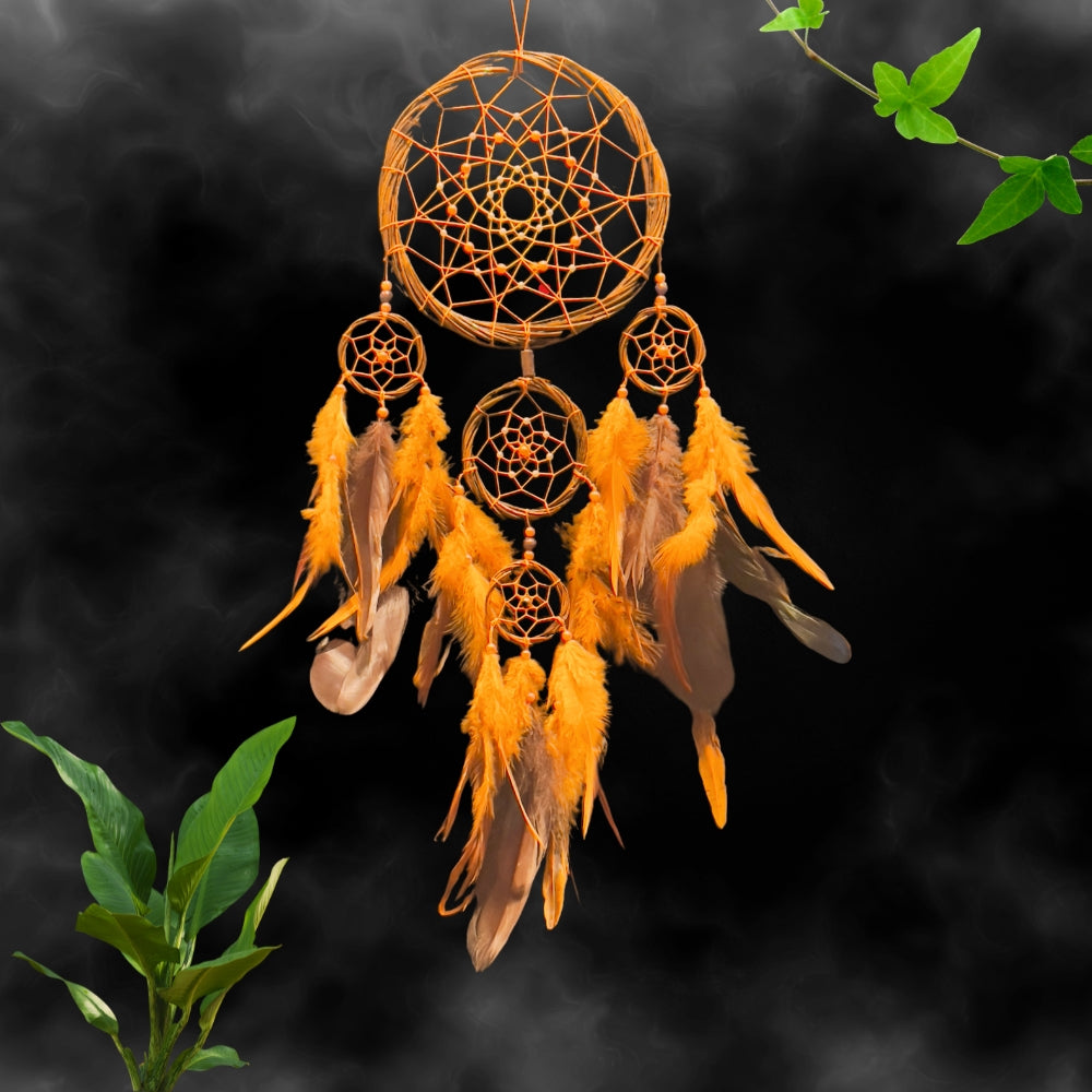 Dreamcatcher Orange Dream Catcher NEW Hand Crafted Gift Bedroom Decoration