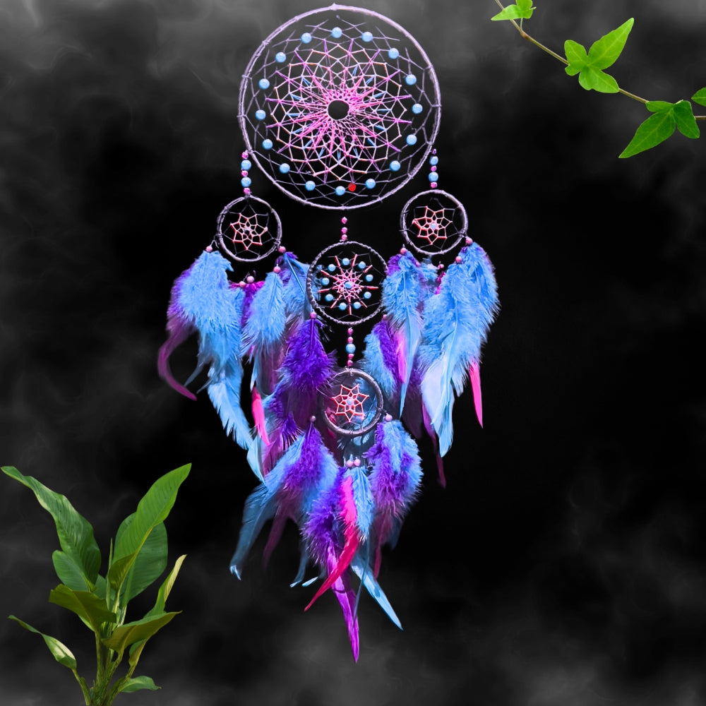 Dreamcatcher Blue Purple Dream Catcher NEW Hand Crafted Gift Bedroom Decoration