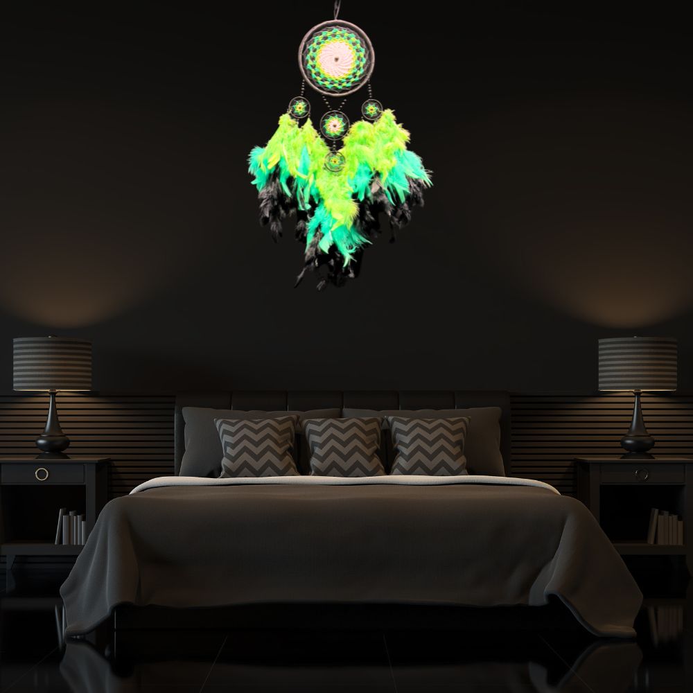 Dreamcatcher Yellow Green Dream Catcher NEW Hand Crafted Gift Bedroom Decoration