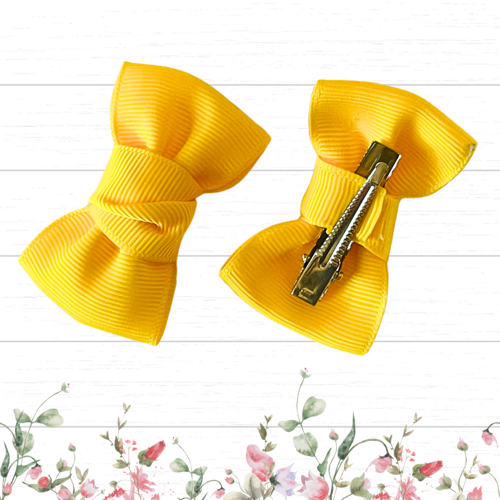 BABY BOWS BOUTIQUE HAIR CLIP ALLIGATOR CLIPS GIRL PARTY BOW UK 2.5 INCH 2SET