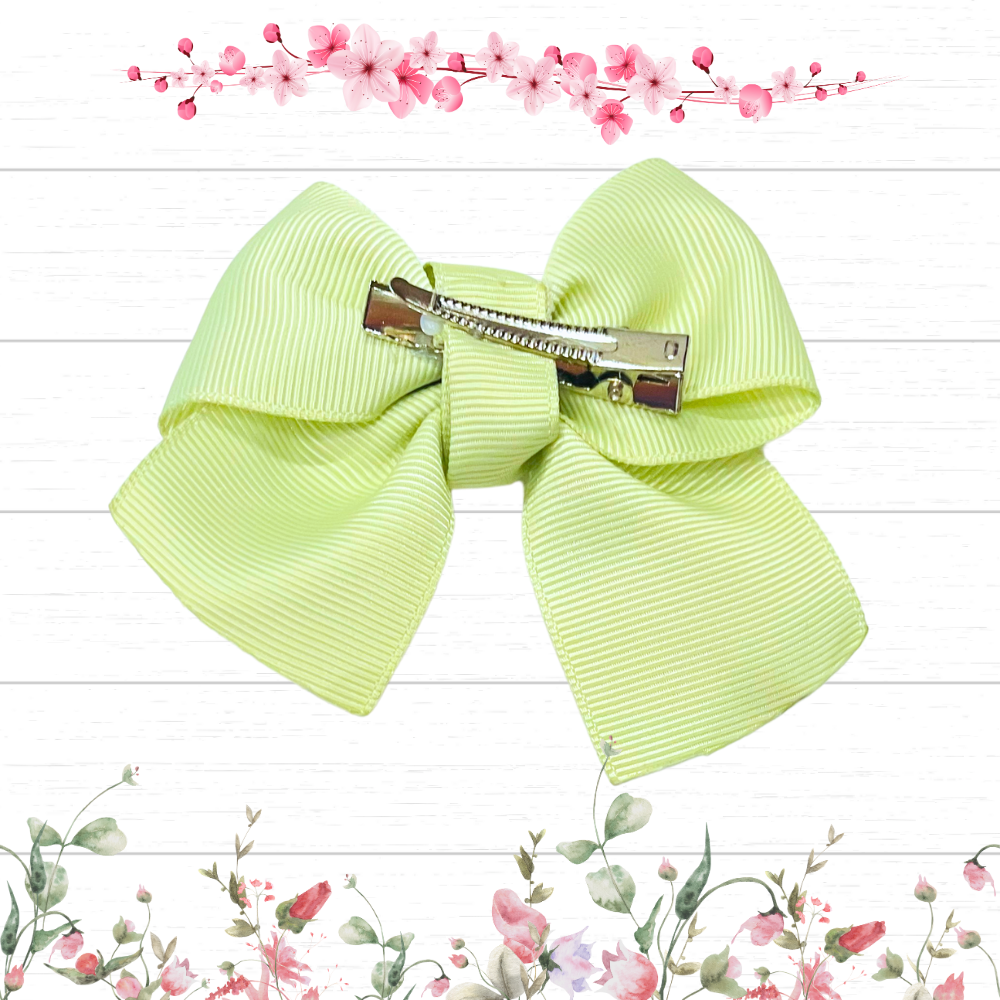 BOWS BOUTIQUE BIG HAIR CLIP PIN ALLIGATOR CLIPS RIBBON BOW GIRL 3.5 INCH