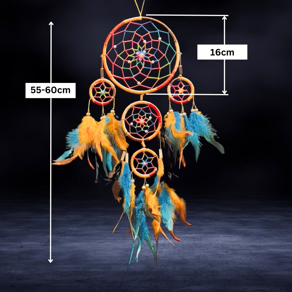 Dreamcatcher Blue Orange Dream Catcher NEW Hand Crafted Gift Bedroom Decoration