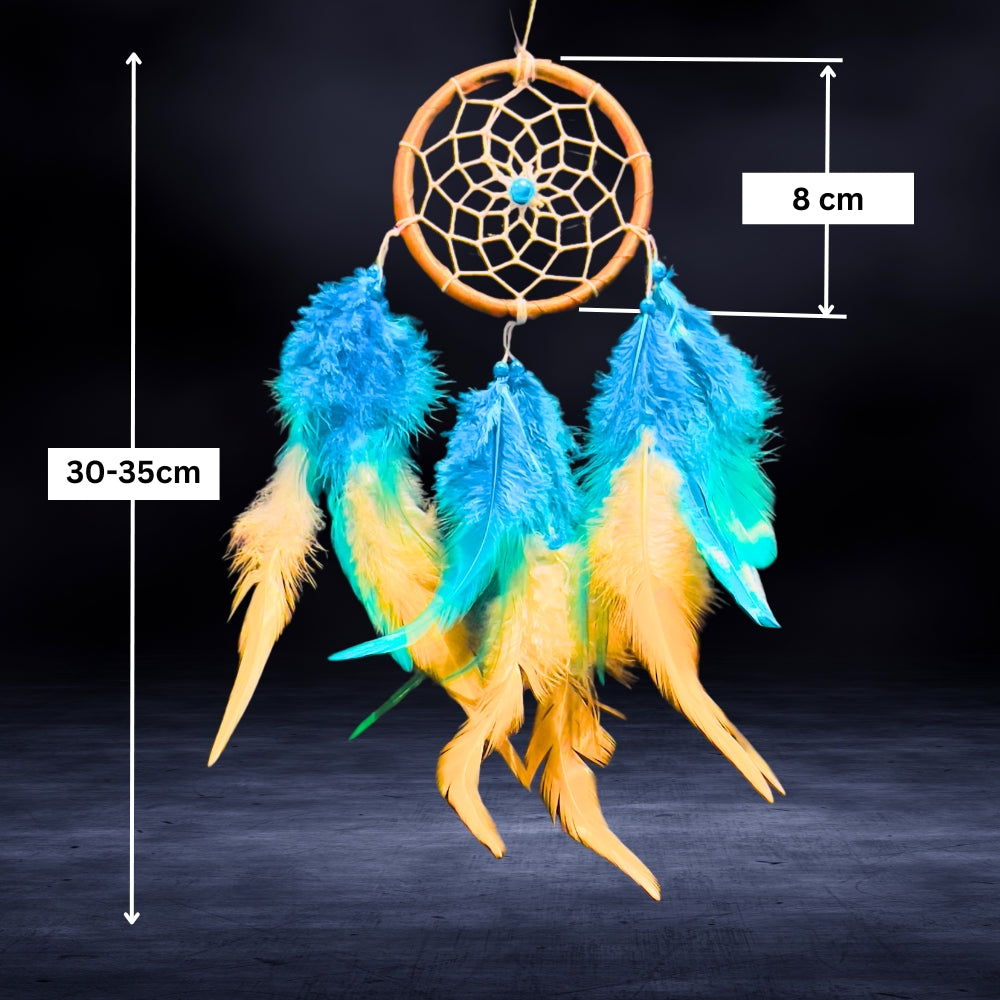 Dreamcatcher Blue Brown Dream Catcher NEW Hand Crafted Gift Bedroom Decoration