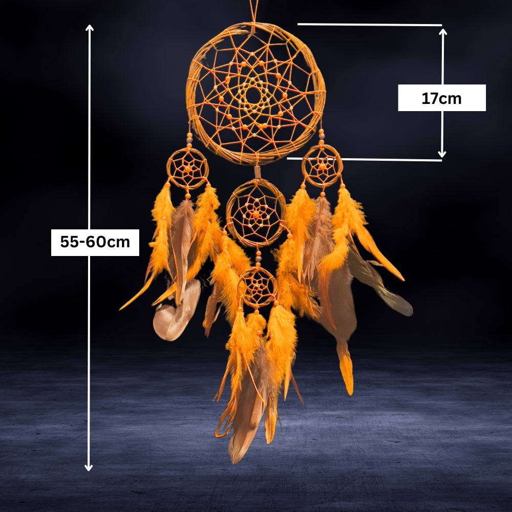 Dreamcatcher Orange Dream Catcher NEW Hand Crafted Gift Bedroom Decoration