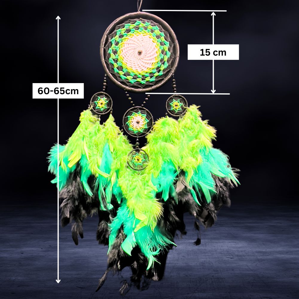 Dreamcatcher Yellow Green Dream Catcher NEW Hand Crafted Gift Bedroom Decoration