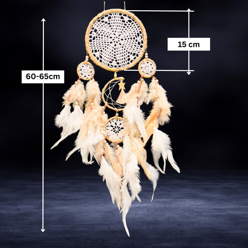 Dreamcatcher White Brown Dream Catcher NEW Hand Crafted Gift Bedroom Decoration