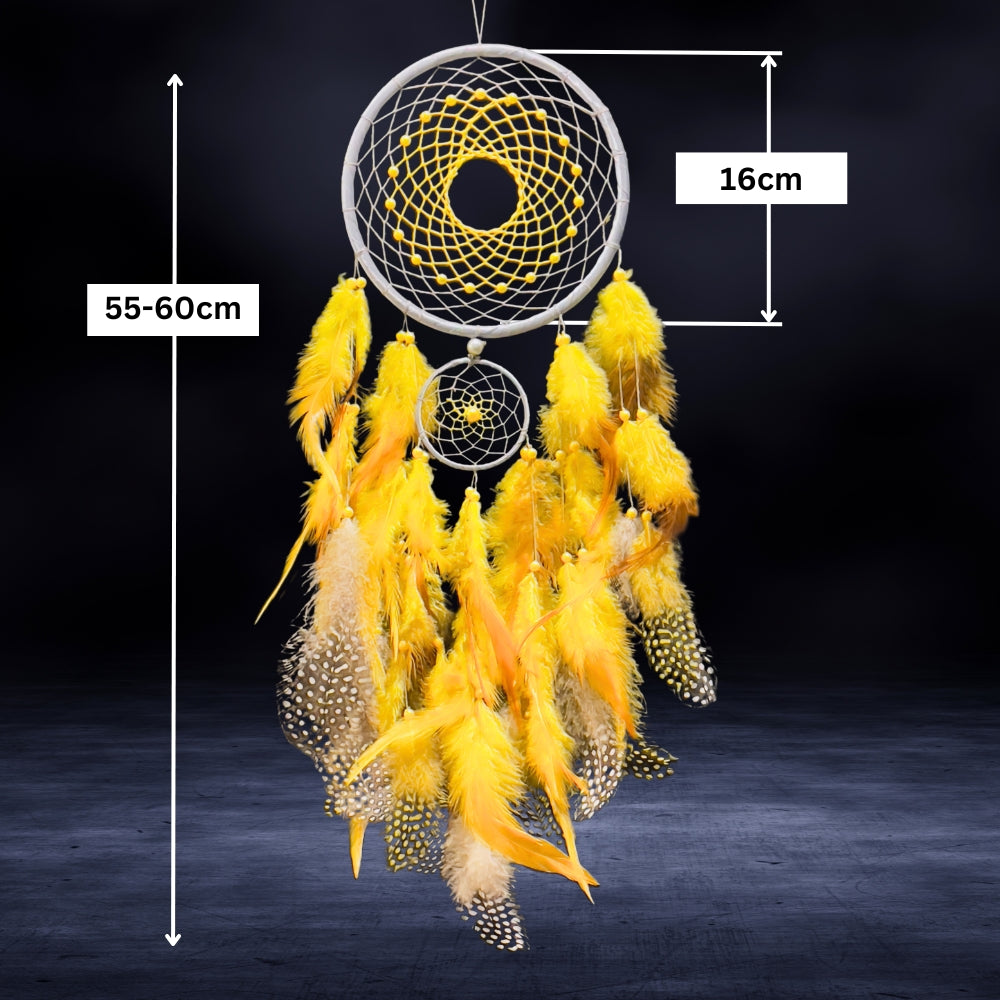 Dreamcatcher Yellow Dream Catcher NEW Hand Crafted Gift Bedroom Decoration