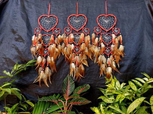 Dreamcatcher red heart dream catcher Girls Handmade Dreamcatchers