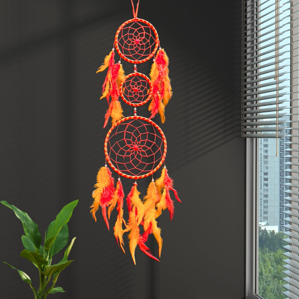 Dreamcatcher Orange Dream Catcher NEW Hand Crafted Gift Bedroom Decoration