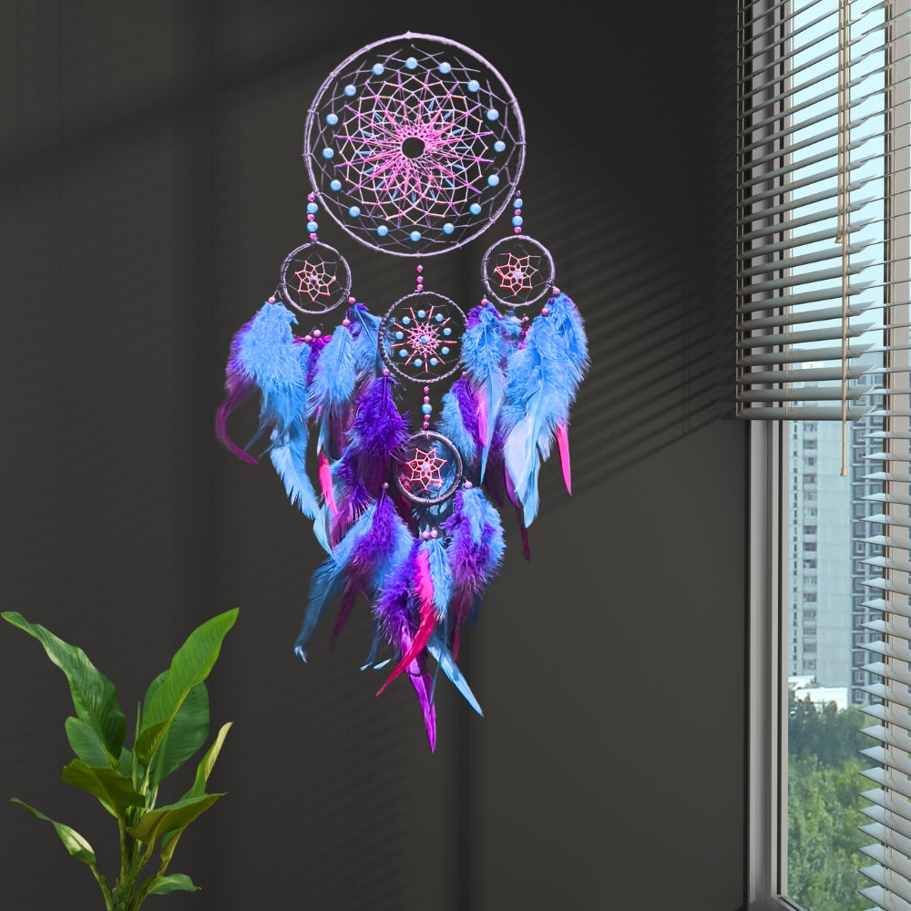 Dreamcatcher Blue Purple Dream Catcher NEW Hand Crafted Gift Bedroom Decoration