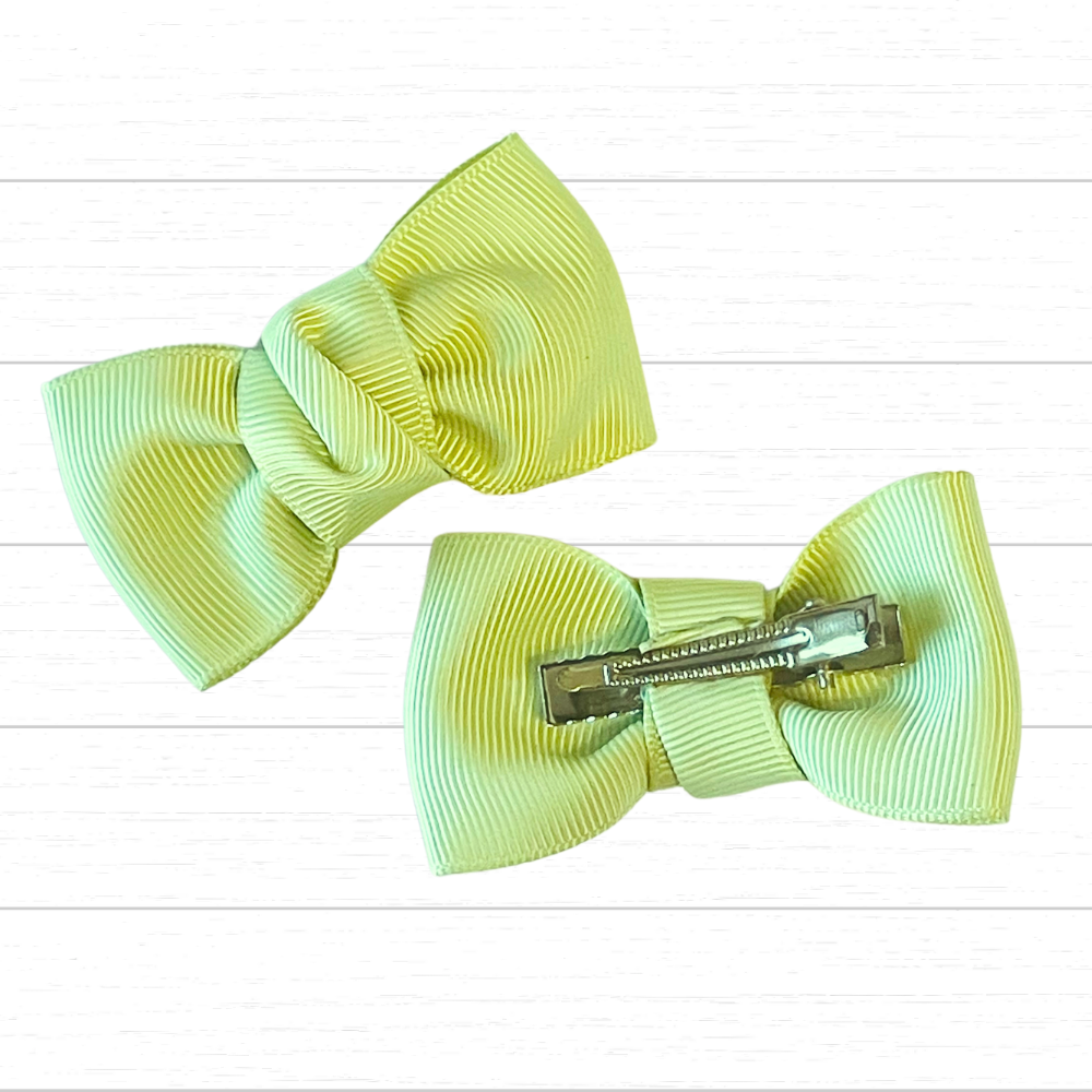 BABY BOWS BOUTIQUE HAIR CLIP ALLIGATOR CLIPS GIRL PARTY BOW UK 2.5 INCH 2SET