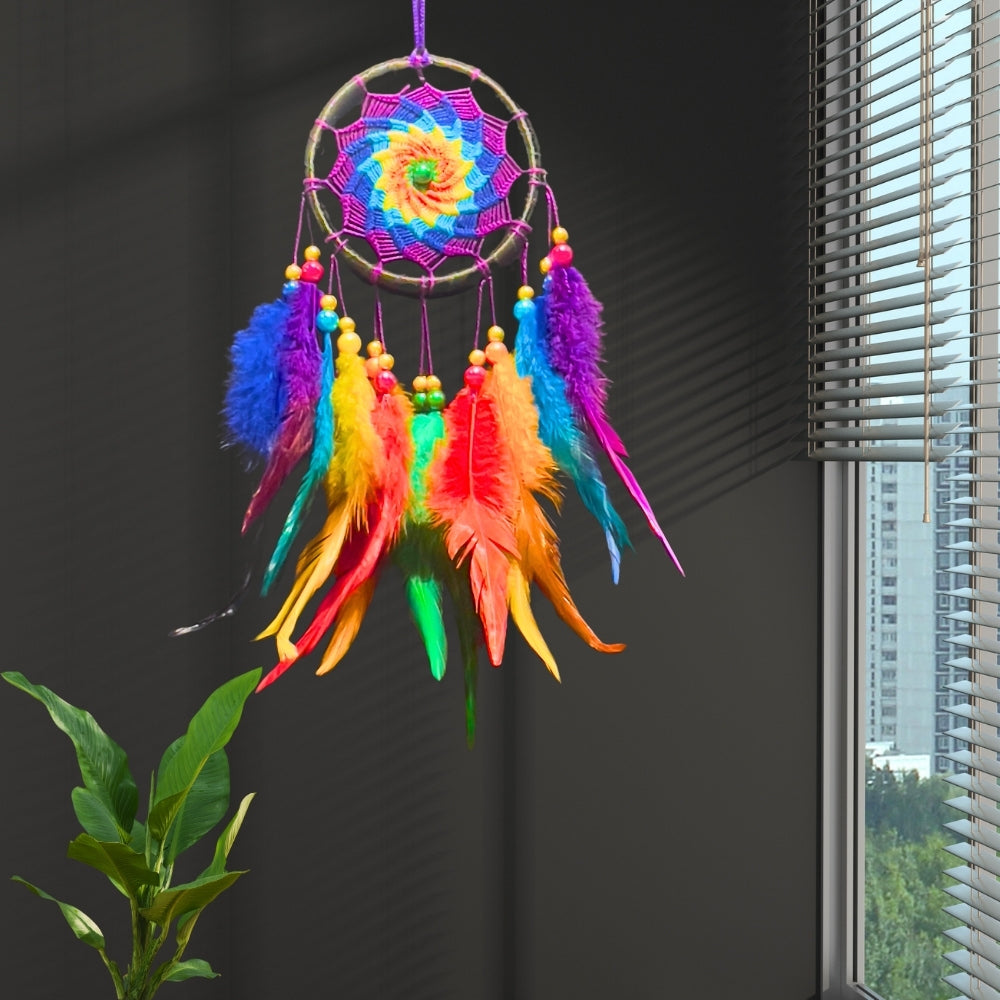 Dreamcatcher Purple Multi Dream Catcher NEW Hand Crafted Gift Bedroom Decoration