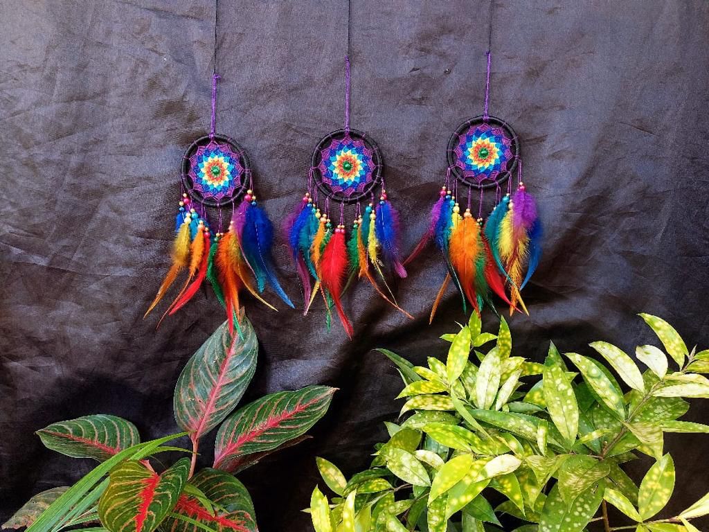 Dreamcatcher Purple Multi Dream Catcher NEW Hand Crafted Gift Bedroom Decoration